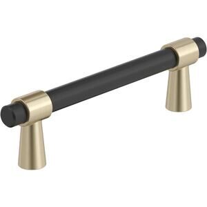 Amerock BP36858FBBBZ Mergence 3-3/4 in. (96mm) Modern Matte Black/Golden Champag